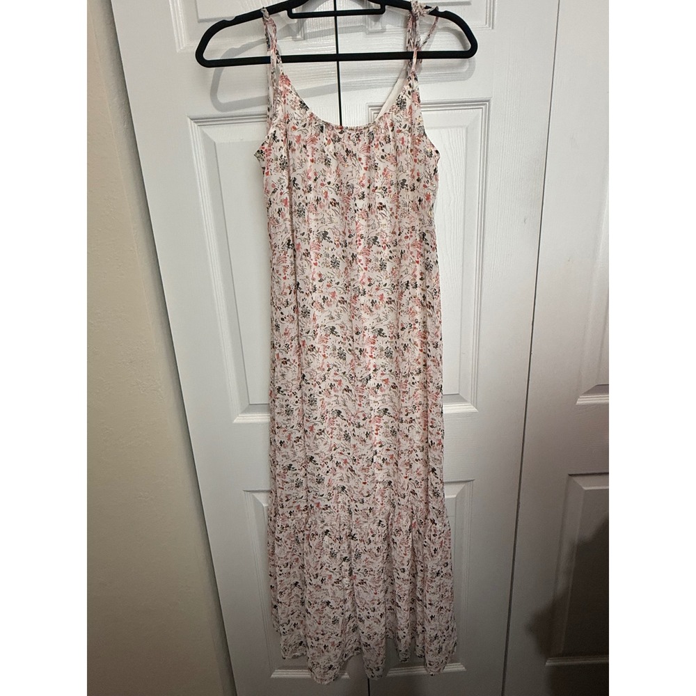 Express M Floral Maxi Dress NWT $148 Cottagecore Boho Romantic Summer Pink Gold